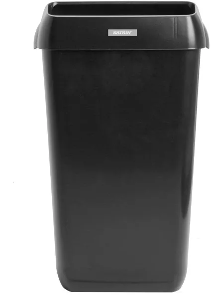 Papelera Katrin 25 L, papelera con tapa, negra