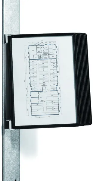Durable Vario pared magnética 10 sistema de registro negro A4