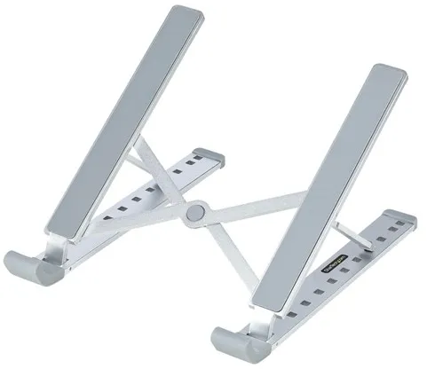 StarTech.com Soporte para portátil plegable portátil ajustable en altura ergonómico con marco de aluminio ventilado que soporta 22 lb (10 kg)